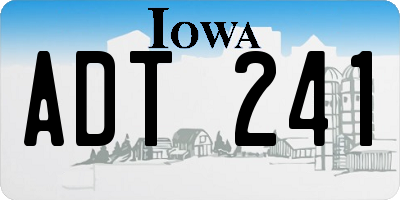 IA license plate ADT241
