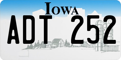 IA license plate ADT252