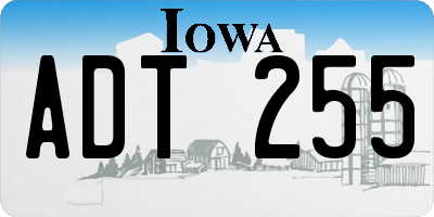 IA license plate ADT255
