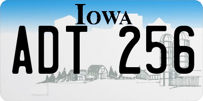 IA license plate ADT256