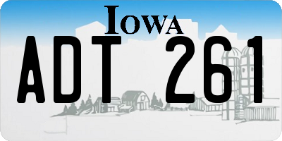IA license plate ADT261