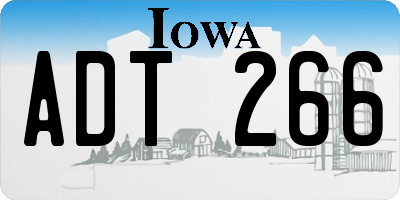 IA license plate ADT266