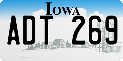 IA license plate ADT269
