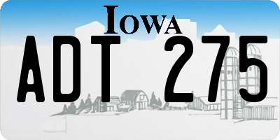 IA license plate ADT275