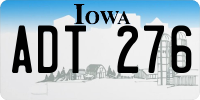 IA license plate ADT276