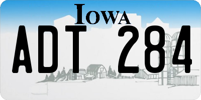 IA license plate ADT284