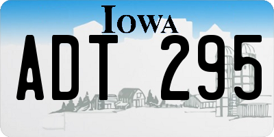 IA license plate ADT295