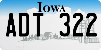 IA license plate ADT322