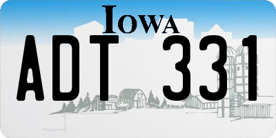 IA license plate ADT331