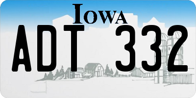 IA license plate ADT332