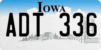 IA license plate ADT336