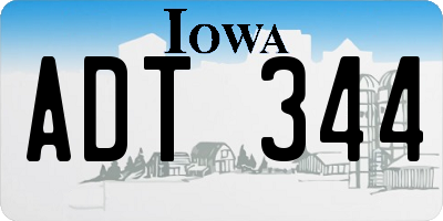 IA license plate ADT344