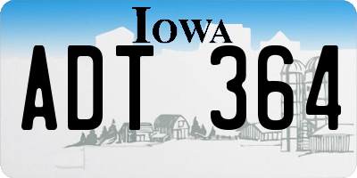 IA license plate ADT364