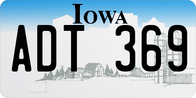 IA license plate ADT369