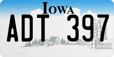 IA license plate ADT397