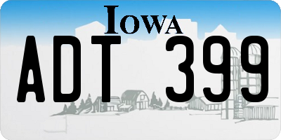 IA license plate ADT399