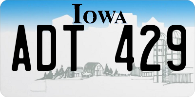 IA license plate ADT429