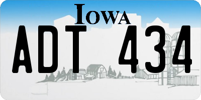 IA license plate ADT434