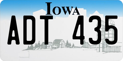 IA license plate ADT435