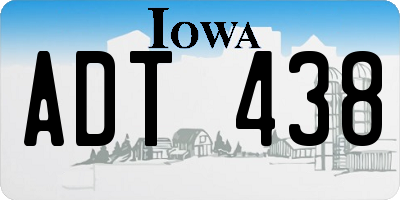 IA license plate ADT438