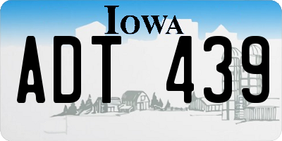 IA license plate ADT439