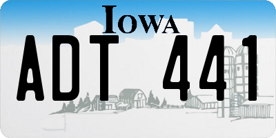 IA license plate ADT441