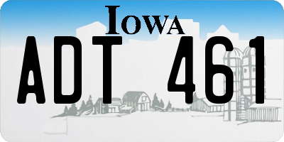 IA license plate ADT461