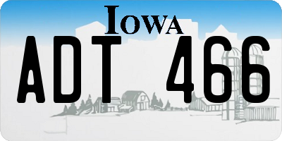 IA license plate ADT466