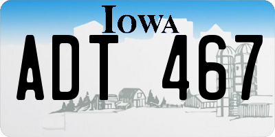 IA license plate ADT467