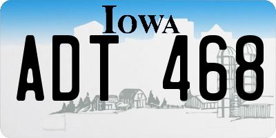 IA license plate ADT468