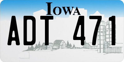 IA license plate ADT471