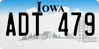 IA license plate ADT479