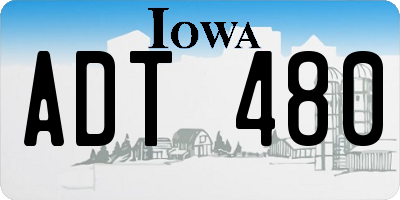 IA license plate ADT480