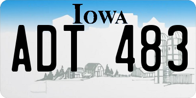 IA license plate ADT483