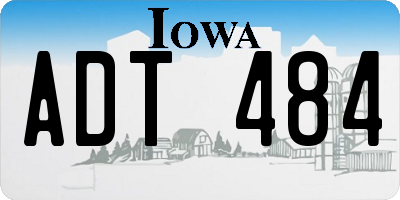IA license plate ADT484