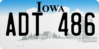 IA license plate ADT486