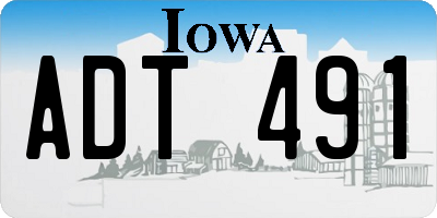 IA license plate ADT491