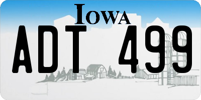 IA license plate ADT499