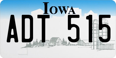 IA license plate ADT515