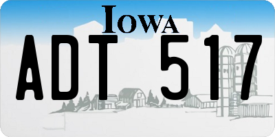 IA license plate ADT517