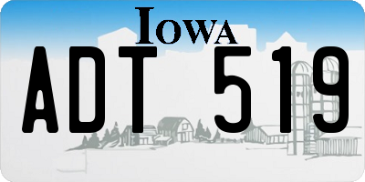 IA license plate ADT519