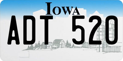 IA license plate ADT520