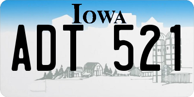 IA license plate ADT521