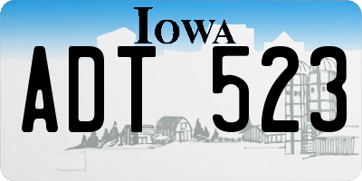 IA license plate ADT523