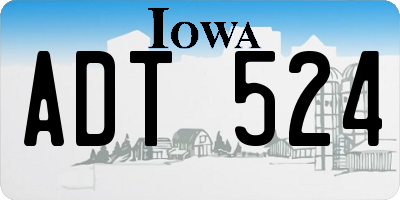 IA license plate ADT524
