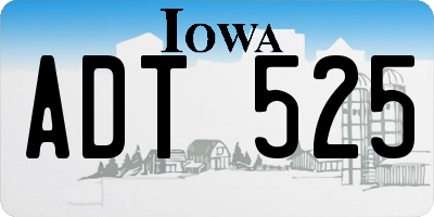 IA license plate ADT525