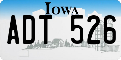 IA license plate ADT526
