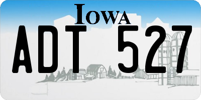 IA license plate ADT527