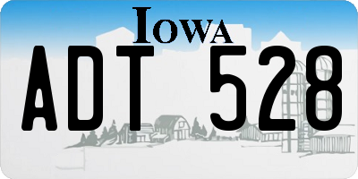 IA license plate ADT528