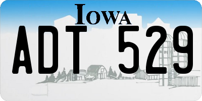 IA license plate ADT529